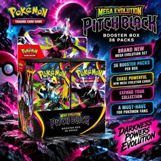 NEW RELEASE POKEMON TCG PITCH BLACK BOOSTER BOX 36 PACKS