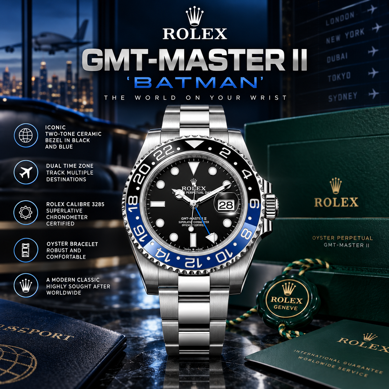 NEW 2026 ROLEX GMT MASTER II 'BATMAN'