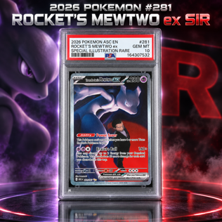 PSA 10 2026 POKÉMON ROCKET'S MEWTWO EX SIR #281