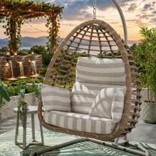 Bali Hanging Egg Chair + Cover 5 Colour Choices