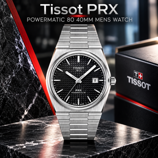 NEW TISSOT PRX POWERMATIC 80 40MM BLACK #1