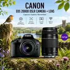 CANON EOS 2000D DSLR CAMERA + LENS