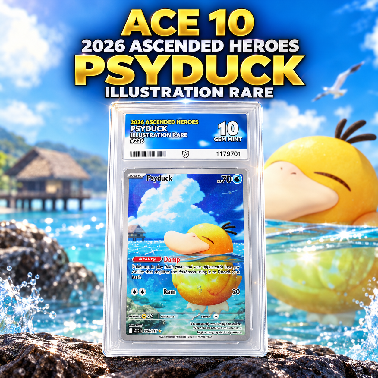 ACE 10 2026 ASCENDED HEROES PSYDUCK ILLUSTRATION RARE
