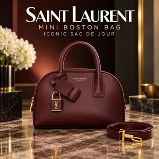 SAINT LAURENT MINI BOSTON BAG – ICONIC SAC DE JOUR