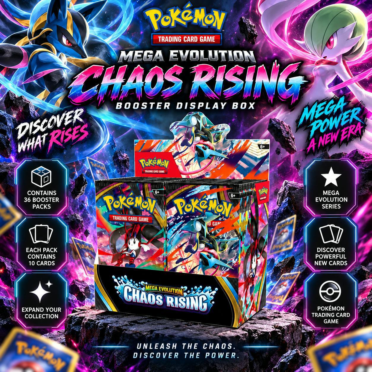 POKÉMON TCG: MEGA EVOLUTION-CHAOS RISING BOOSTER DISPLAY BOX (36 PACKS) #38