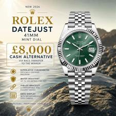 NEW 2026 ROLEX DATEJUST 41MM MINT DIAL OR £8,000
