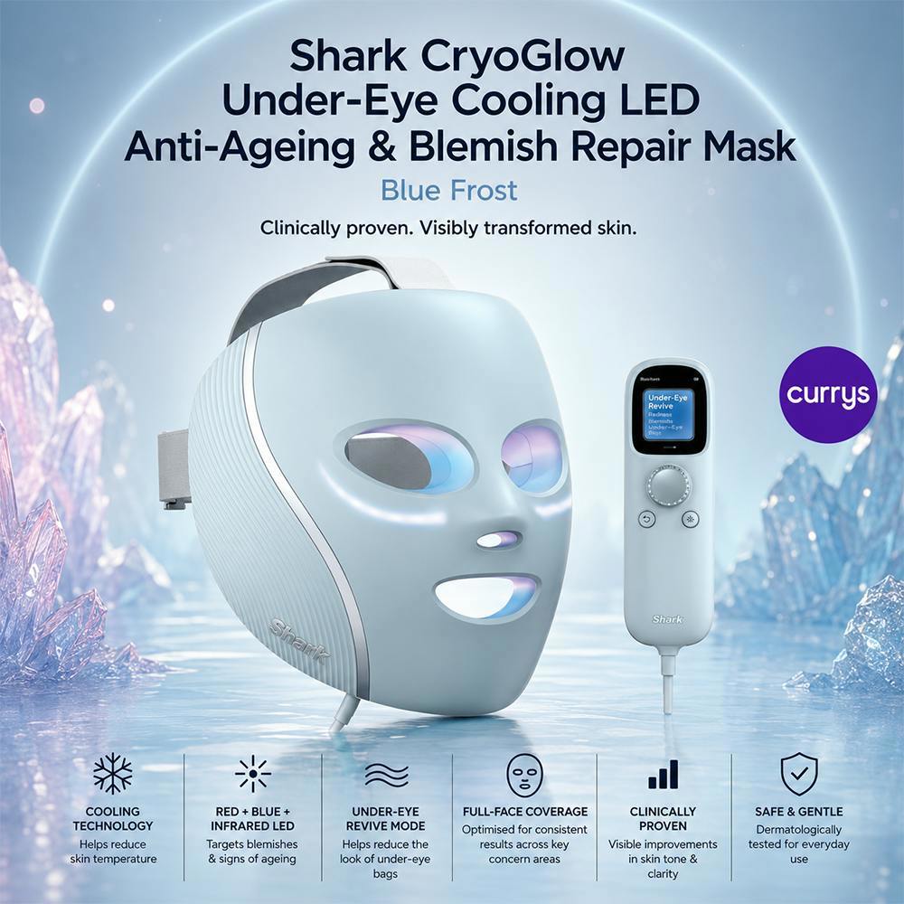 SHARK CRYOGLOW UNDER-EYE COOLING LED ANTI-AGEING REPAIR MASK - BLUE FROST #24