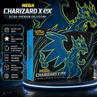 NEW SEALED POKÉMON TCG: MEGA CHARIZARD X EX ULTRA-PREMIUM COLLECTION