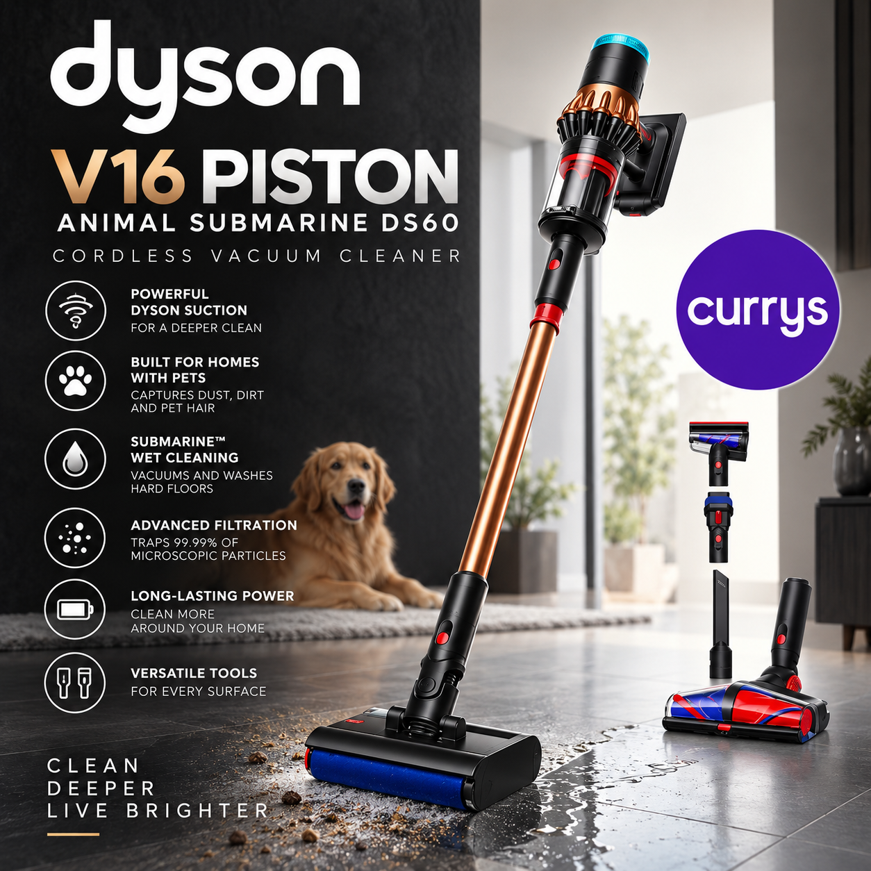 DYSON V16 PISTON ANIMAL SUBMARINE DS60 CORDLESS VACUUM CLEANER #3