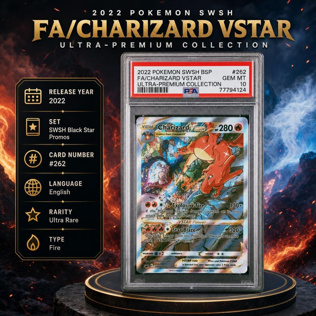 PSA 10 2022 POKEMON SWSH BLACK STAR PROMO #262 FA/CHARIZARD VSTAR