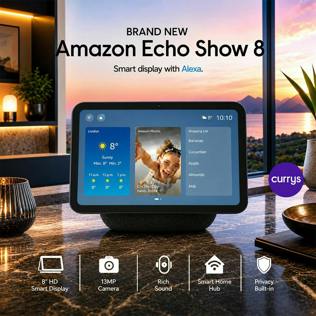 AMAZON ECHO SHOW 8 SMART DISPLAY WITH ALEXA - GRAPHITE