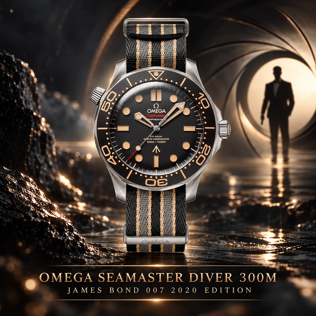 NEW OMEGA SEAMASTER DIVER 300M JAMES BOND 007