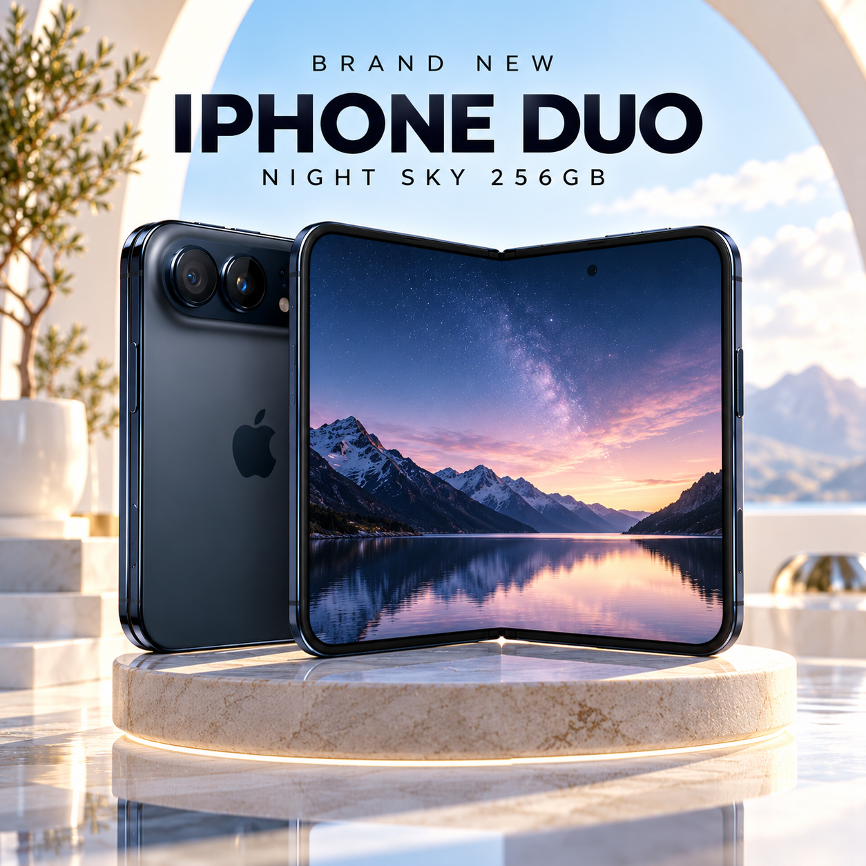 BRAND NEW IPHONE DUO NIGHT SKY 256GB #1