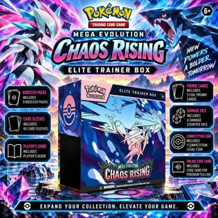 NEW POKEMON MEGA EVOLUTION CHAOS RISING ELITE TRAINER BOX
