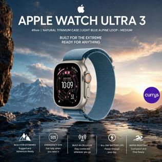 APPLE WATCH ULTRA 3 CELLULAR 49MM – TITANIUM LIGHT BLUE ALPINE LOOP PARENT DAY 3 #22