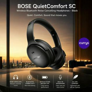 BOSE QUIETCOMFORT SC WIRELESS BLUETOOTH NOISE-CANCELLING HEADPHONES