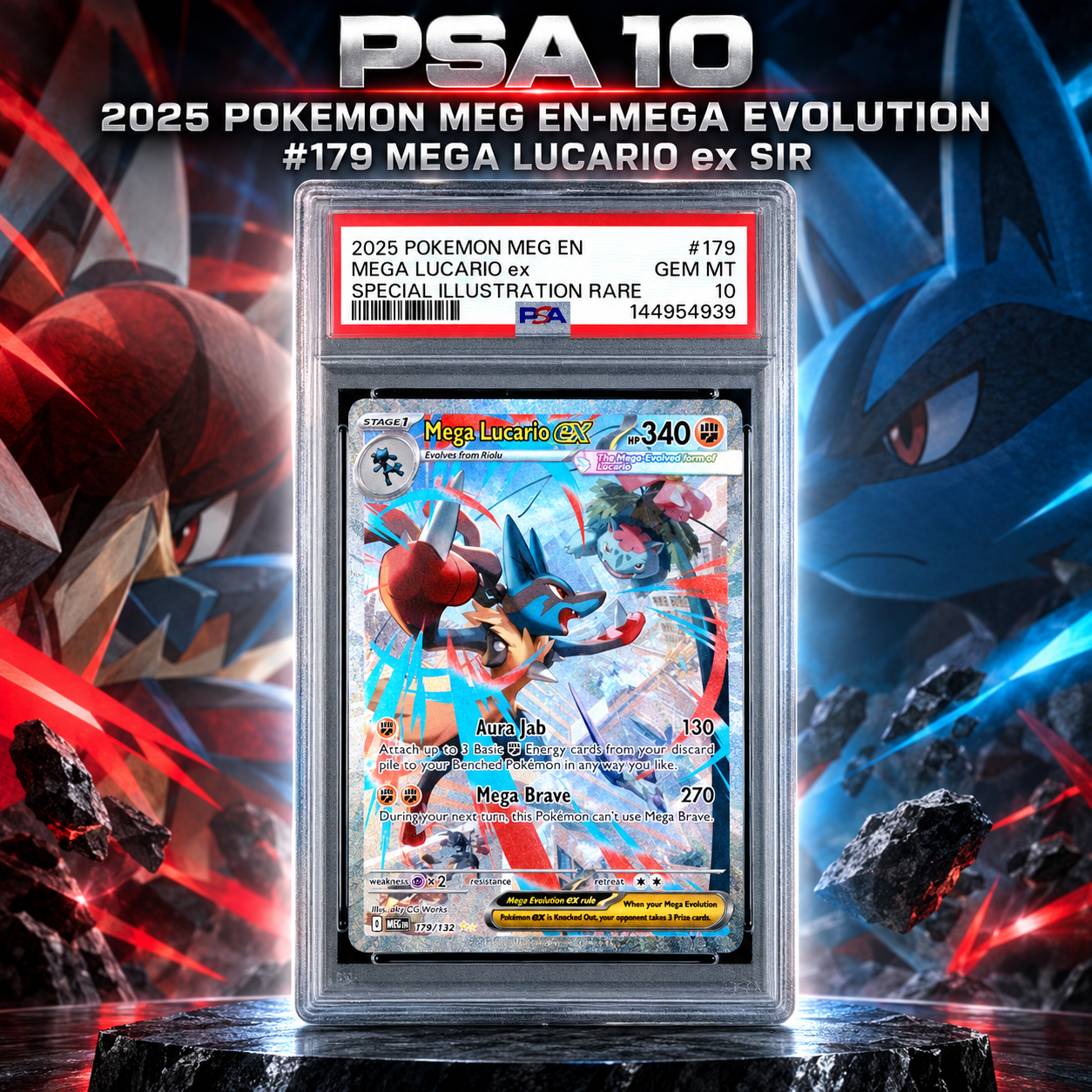 PSA 10 2026 POKEMON CRI EN-CHAOS RISING MEGA GRENINJA ex SIR