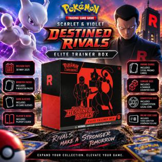NEW POKÉMON SCARLET & VIOLET-DESTINED RIVALS ELITE TRAINER BOX 2.0 #30