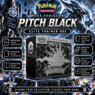 NEW POKÉMON MEGA EVOLUTION PITCH BLACK ELITE TRAINER BOX #30