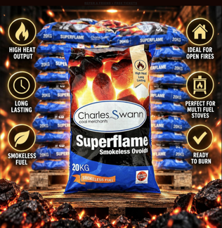 50 X 20KG SUPERFLAME SMOKELESS BRIQUETTE PALLET #2