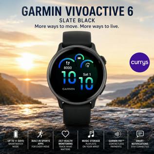 GARMIN VIVOACTIVE 6 GPS SMART WATCH – SLATE & BLACK PARENT DAY 3 #23