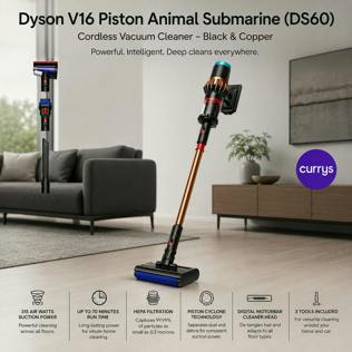 DYSON V16 PISTON ANIMAL SUBMARINE DS60 CORDLESS WET & DRY VACUUM CLEANER – BLACK & COPPER