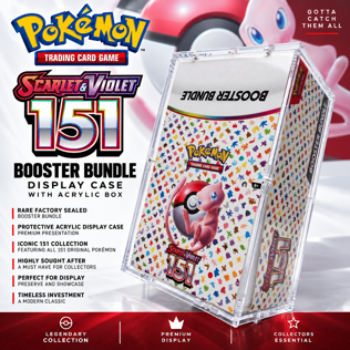 RARE FACTORY SEALED POKÉMON 151 BOOSTER BUNDLE DISPLAY CASE #1