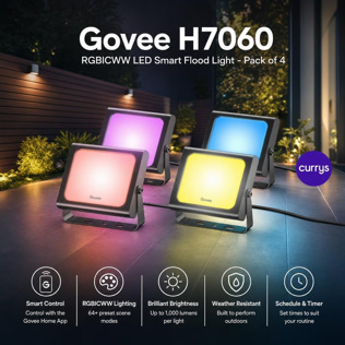 GOVEE H7060 RGBICWW LED Smart Flood Light - Pack of 4 #1 #2