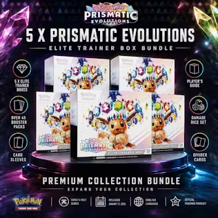 5 X POKÉMON PRISMATIC EVOLUTIONS ELITE TRAINER BOXES – BRAND NEW SEALED