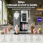 NINJA CREAMI SCOOP & SWIRL NC701UK 13-IN-1 ICE CREAM AND SOFT SERVE MAKER