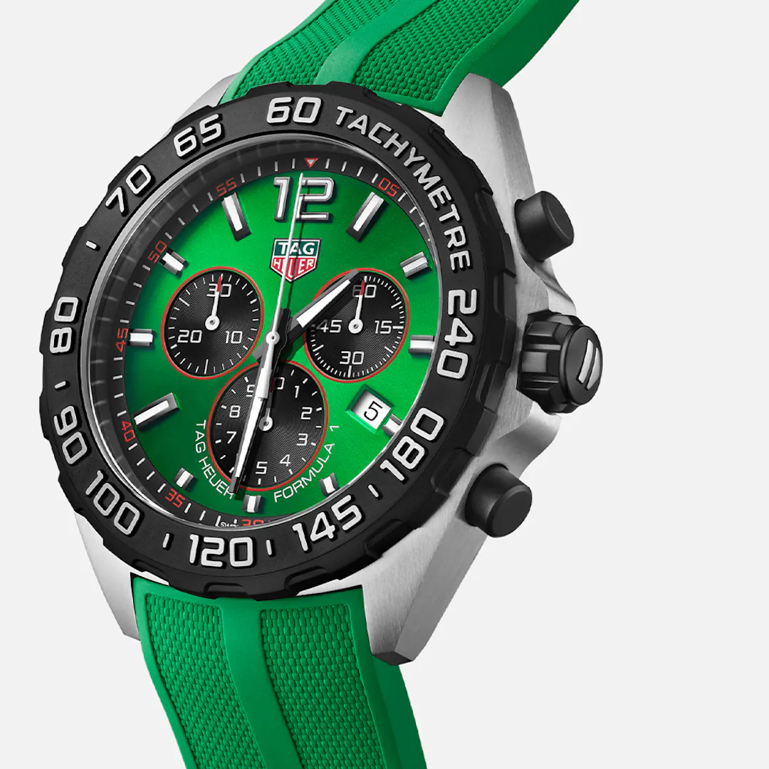 TAG HEUER FORMULA 1 43MM GREEN DIAL WATCH