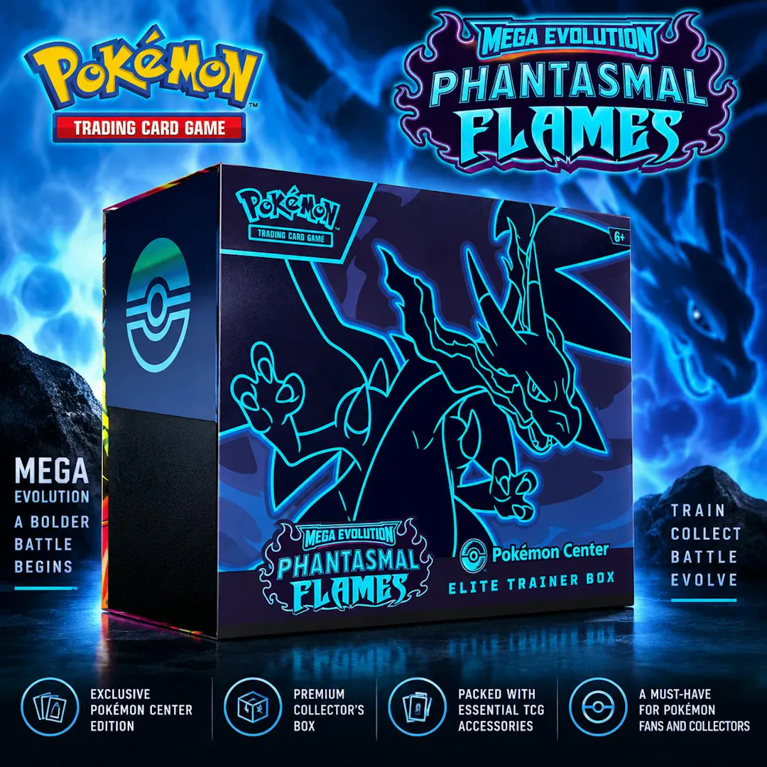 NEW SEALED PHANTASMAL FLAMES – POKÉMON CENTER ELITE TRAINER BOX