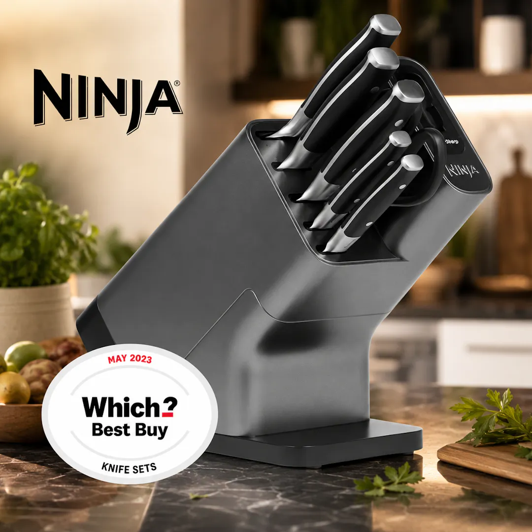 NINJA FOODI STAYSHARP KNIFE BLOCK INTEGRATED SHARPENER
