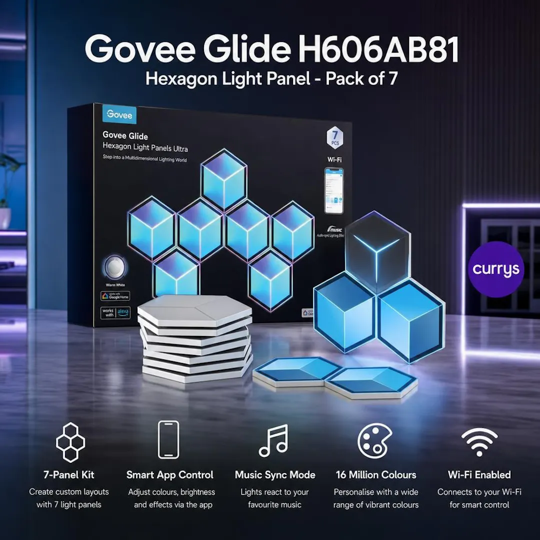 GOVEE Glide H606AB81 Hexagon Light Panel - Pack of 7