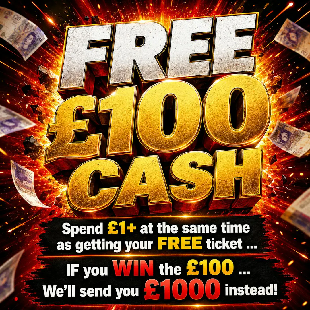 Andrew Burns - FREE £100 CASH - SPEND £1+ & IF YOU WIN WE'LL SEND YOU £1000