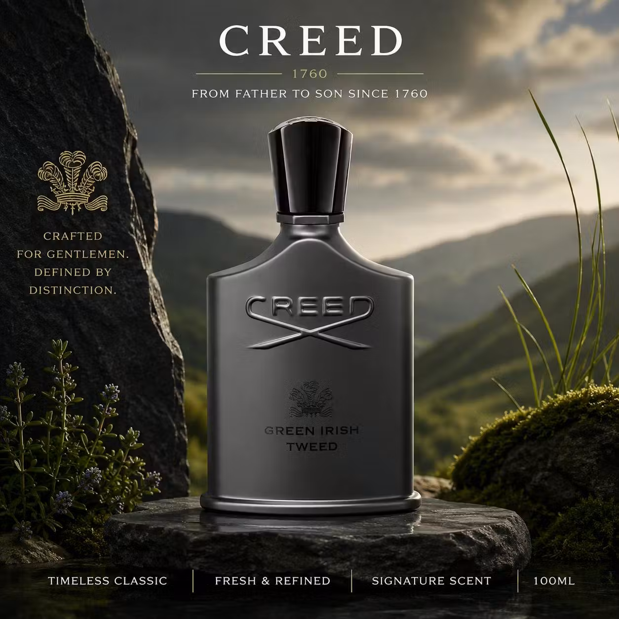 NEW CREED GREEN IRISH TWEED 100ML