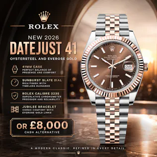 NEW 2026 DATEJUST 41 OYSTERSTEEL AND EVEROSE GOLD OR £8,000