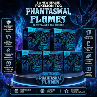 5 X BRAND NEW SEALED POKÉMON TCG PHANTASMAL FLAMES ELITE TRAINER BOXES PARENT DAY 4 #7