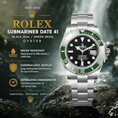 2026 ROLEX SUBMARINER DATE 41 – BLACK DIAL / GREEN BEZEL / OYSTER — STARBUCKS