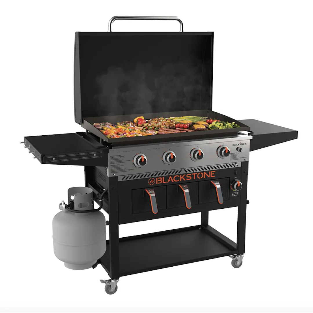 BLACKSTONE 36 INCH 4 BURNER GAS GRIDDLE BUILT IN AIR FRYERS