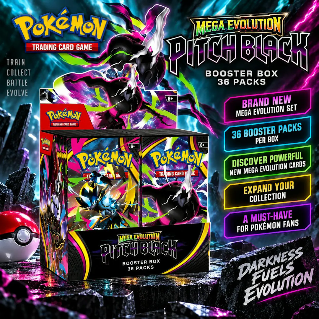 NEW RELEASE POKEMON TCG PITCH BLACK BOOSTER BOX 36 PACKS