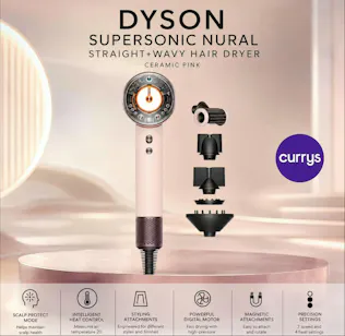 DYSON SUPERSONIC NURAL STRAIGHT+WAVY HAIR DRYER - CERAMIC PINK