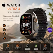 APPLE WATCH ULTRA 3 CELLULAR - 49 MM BLACK TITANIUM & BLACK OCEAN BAND