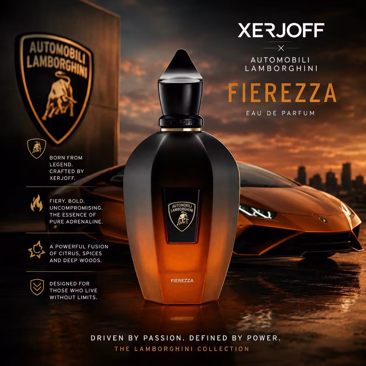 XERJOFF X LAMBORGHINI FIEREZZA EAU DE PARFUM 100ML UNISEX