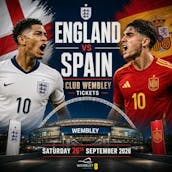 2 X ENGLAND VS SPAIN CLUB WEMBLEY TICKETS WEMBLEY STADIUM + £500