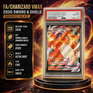 PSA 10 2020 POKEMON SWORD & SHIELD DARKNESS ABLAZE FA/CHARIZARD VMAX