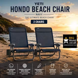 2 X YETI HONDO PREMIUM RECLINING BEACH CHAIRS – NAVY PARENT DAY 3 #8