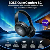 BOSE QUIETCOMFORT SC WIRELESS NOISE CANCELLING HEADPHONES – BLACK