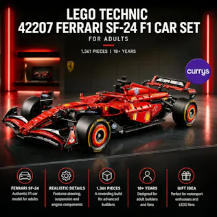 LEGO TECHNIC 42207 FERRARI SF-24 F1 CAR SET FOR ADULTS