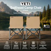 2 X YETI TRAILHEAD FIELD CHAIR - TAN